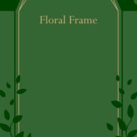 vertical blank floral frame template with leaves - garden decoration stock illustrations