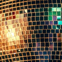 vibrant multi-colored disco ball close-up, illuminated particles - concert stock pictures, royalty-free photos & images