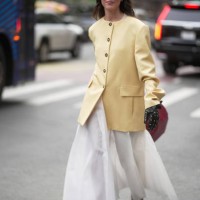 Vicky Montanari is seen at New York Fashion Week on February 08, 2025 in New York City.