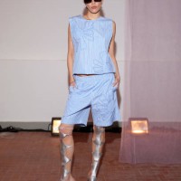 Victoria Stella attends the MSGM fashion show during the Milan Fashion Week - Womenswear Fall/Winter 2025/2026 on March 01, 2025 in Milan, Italy.