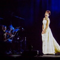 Video frame grab shows the hologram of Maria Callas gesturing on stage during an hologram-concert at the Admiralspalast on November 9, 2019 in...