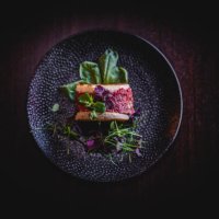 view of a meat based meal at restaurant - food stock pictures, royalty-free photos & images