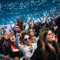 View of the crowd during the Rod Wave Nostalgia Tour at Smoothie King Center on December 12, 2023 in New Orleans, Louisiana.