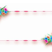 vintage floral border - garden decoration stock illustrations