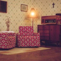 vintage living room - home decoration stock pictures, royalty-free photos & images