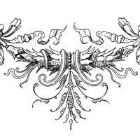 vintage page ornament - garden decoration stock illustrations