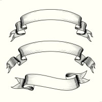 vintage ribbons - fashion stock illustrations