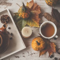 warm kopje thee met decoratie eromheen - home decoration stockfoto's en -beelden