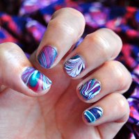 water marble nail art - nails art stock pictures, royalty-free photos & images
