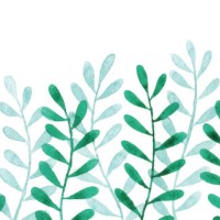 watercolor background with green branches - garden decoration stock illustrations