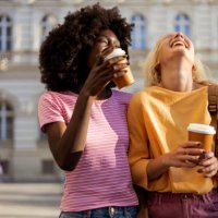 we all need a girly catch up now and then - coffee stock pictures, royalty-free photos & images