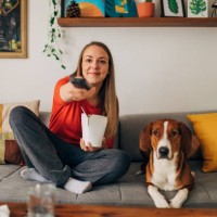 we are ready for the weekend tv marathon with our favourite show - junk food stock pictures, royalty-free photos & images