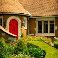 weber estate in northern illinois, usa - garden decoration stock pictures, royalty-free photos & images