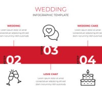 wedding infographic template - garden decoration stock illustrations
