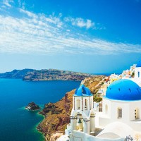 white church in oia town on santorini island in greece - travel stock pictures, royalty-free photos & images