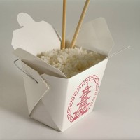white rice in take-out box - junk food stock pictures, royalty-free photos & images