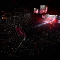 Wide view of Mary J Blige and Method Man performing onstage during Strength of a Woman's MJB “Celebrating Hip Hop 50” Concert in Partnership with...