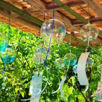 wind bells - garden decoration stock pictures, royalty-free photos & images