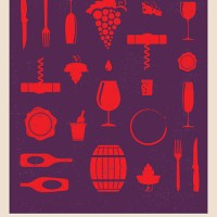 wine tasting event poster - food stock illustrations