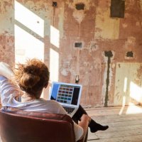 woman doing diy at home - home decoration stock pictures, royalty-free photos & images