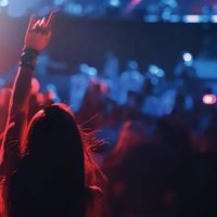 woman enjoying a concert party - concert stock pictures, royalty-free photos & images