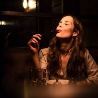 woman enjoying dinner - food stock pictures, royalty-free photos & images