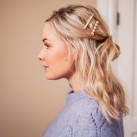 woman hairstyle with modern hair accessories - hairstyle stock pictures, royalty-free photos & images