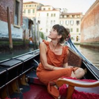 woman in a gondola - travel stock pictures, royalty-free photos & images