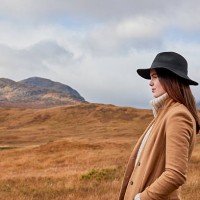 woman in autumnal landscape - fashion stock pictures, royalty-free photos & images