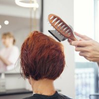 woman in beauty salon - hairstyle stock pictures, royalty-free photos & images