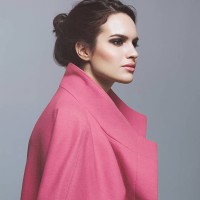 woman in pink coat - fashion stock pictures, royalty-free photos & images