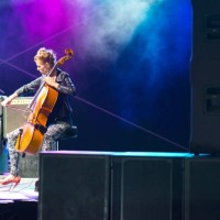 woman playing cello on the live concert - concert stock pictures, royalty-free photos & images