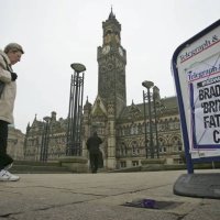 Woman walks through Bradford city centre as it is declared the fattest town in Great Britain on February 1 Bradford, England. A study by Men's...