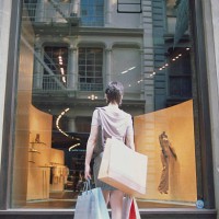 woman window shopping - fashion stock pictures, royalty-free photos & images