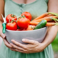 woman with fresh harvest - food stock pictures, royalty-free photos & images