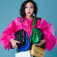 woman with many purses - fashion stock pictures, royalty-free photos & images
