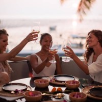women loving life - food stock pictures, royalty-free photos & images