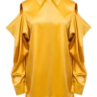 women's fashionable yellow shirt isolated in white background, invisible mannequin - fashion stock pictures, royalty-free photos & images