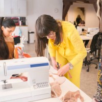 women working at textile workshop - fashion stock pictures, royalty-free photos & images