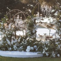 wonderful wedding reception at the green riverside - garden decoration stock pictures, royalty-free photos & images