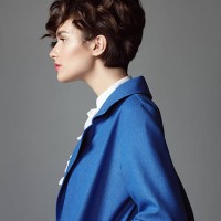 wont in blue coat - fashion stock-fotos und bilder