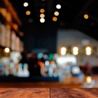 wood table with blur of people in cafe or restaurant on background. - home decoration stock pictures, royalty-free photos & images