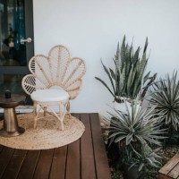 wooden chair. - garden decoration stock pictures, royalty-free photos & images
