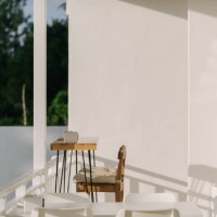 wooden chair and wooden table. - garden decoration stock pictures, royalty-free photos & images