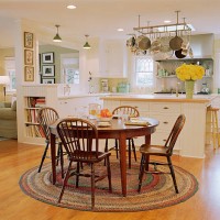 wooden table and chairs in traditional kitchen - home decoration stock pictures, royalty-free photos & images
