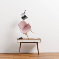 working from home concept - home decoration stock-fotos und bilder