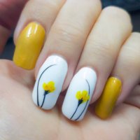 yellow tulip nails art - nails art stock pictures, royalty-free photos & images