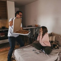 you don't have to cook tonight, darling - junk food stock pictures, royalty-free photos & images