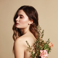 young beautiful girl and flowers - fashion stock pictures, royalty-free photos & images