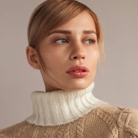 young beautiful woman in knitwear - fashion stock pictures, royalty-free photos & images